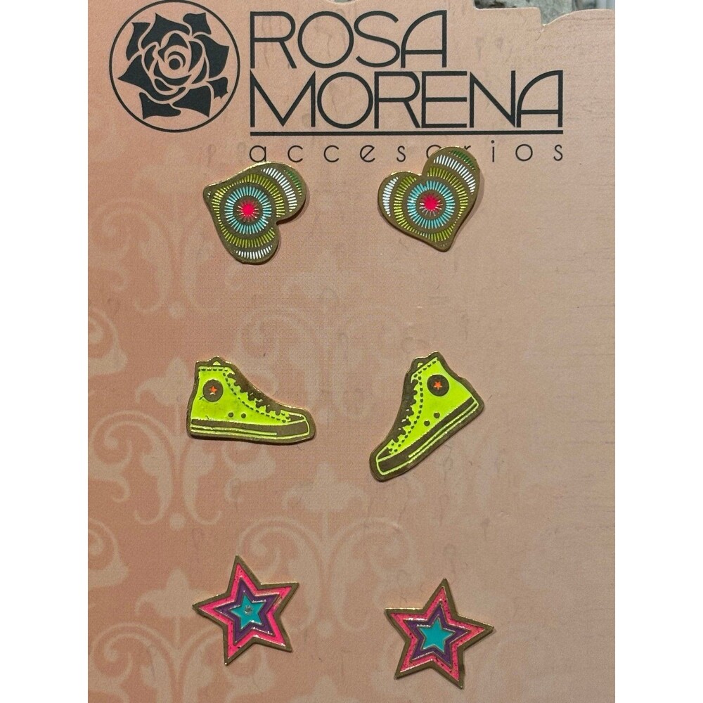 Unique Trendy Pop art stud  earrings